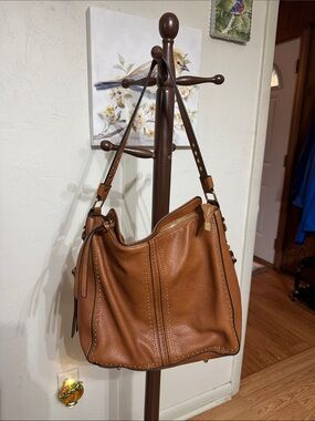 Montana West Classic Studded Hobo Bag in Cognac Brown conceal carry bag